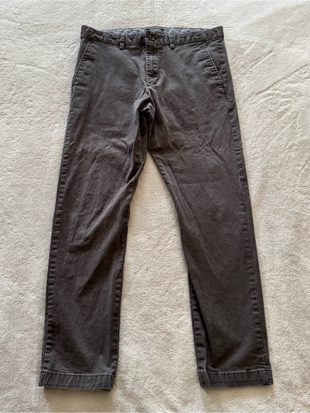 Banana Republic Fulton Skinny Chino Pants Gray 33x30 Stretch Slim Casual Mens